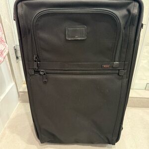 Tumi Black Extended Carry On  Luggage Travel Bag